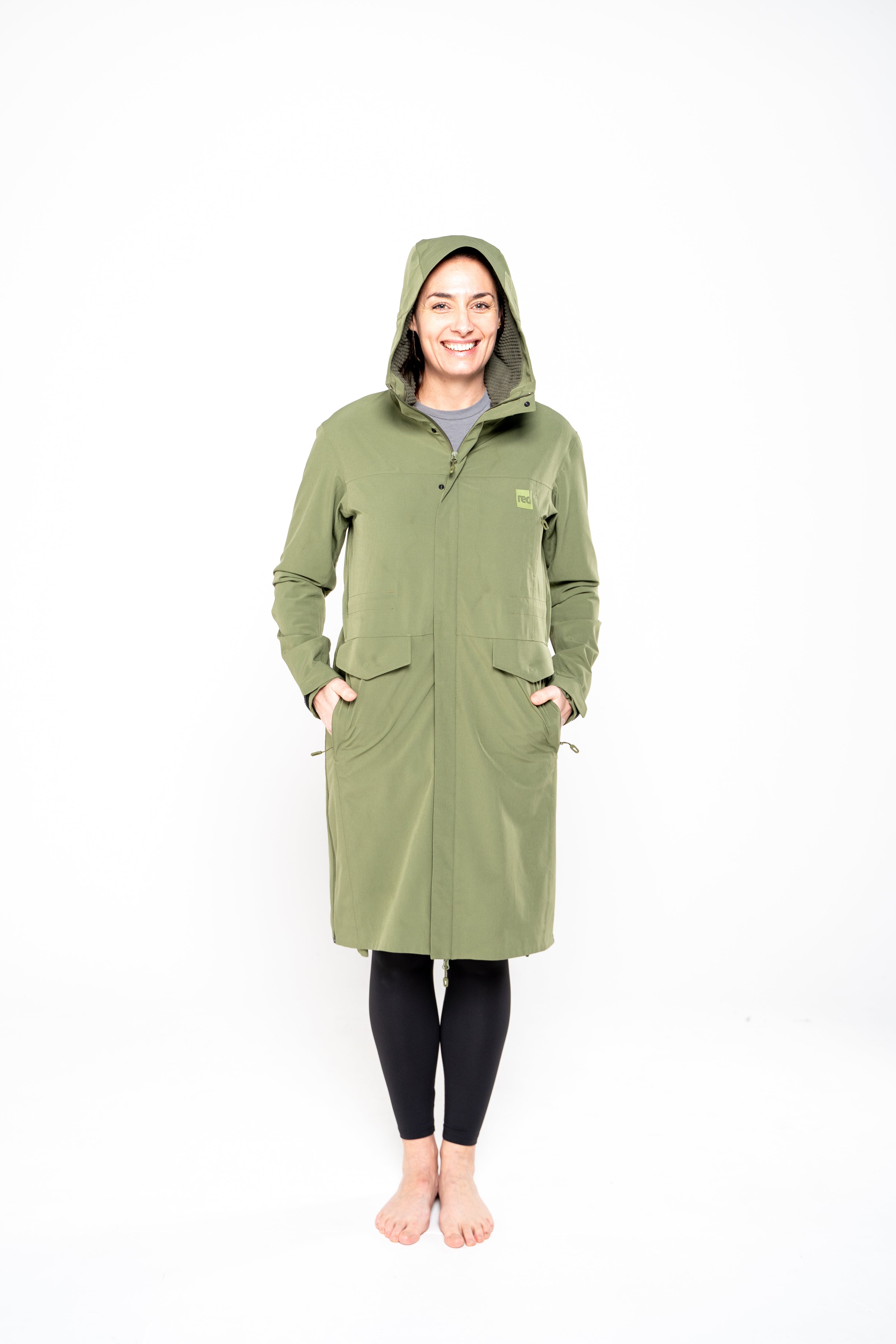 Women's Pursuit Waterproof Lightweight Changing Robe Jacket - Olive Green