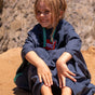 Kids Quick Dry Beach Poncho Towel - Navy Blue